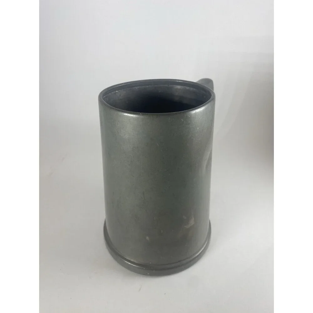 Vintage English Pewter Tankard Mug Made in England Heavy Metal Beer Cup 5”